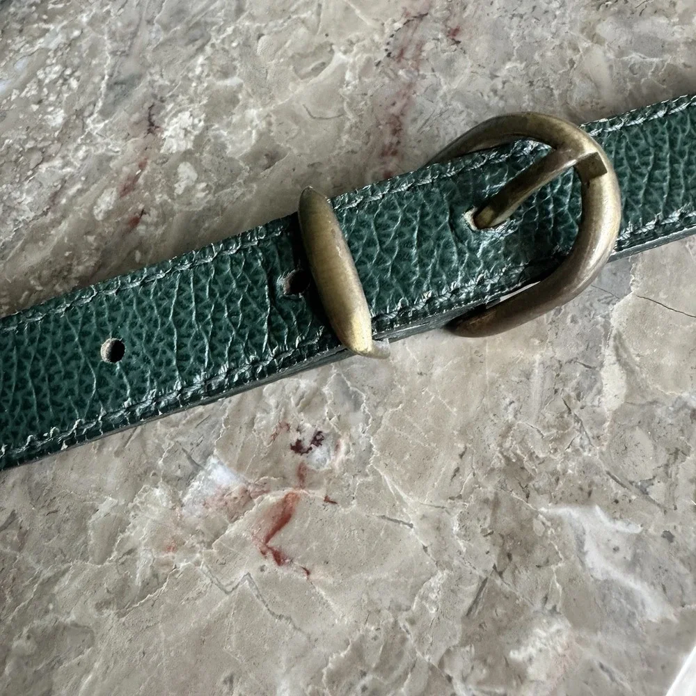 Vintage 1995 Coach Pebbled Leather Green Purse ~ Adjustable Crossbody *Read